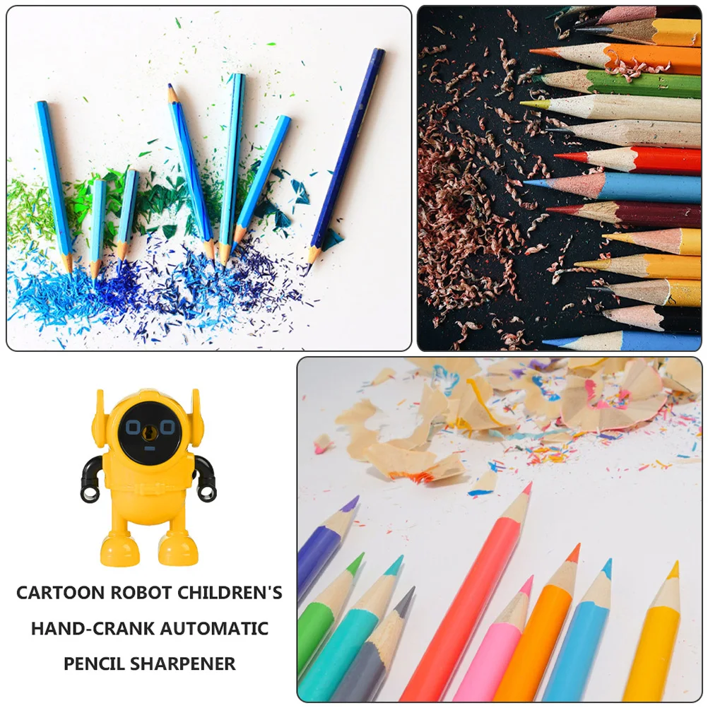 

Pencil Sharpener Robot Design Handheld Manual Sharpener For Students School Office Portable Stationery Tool