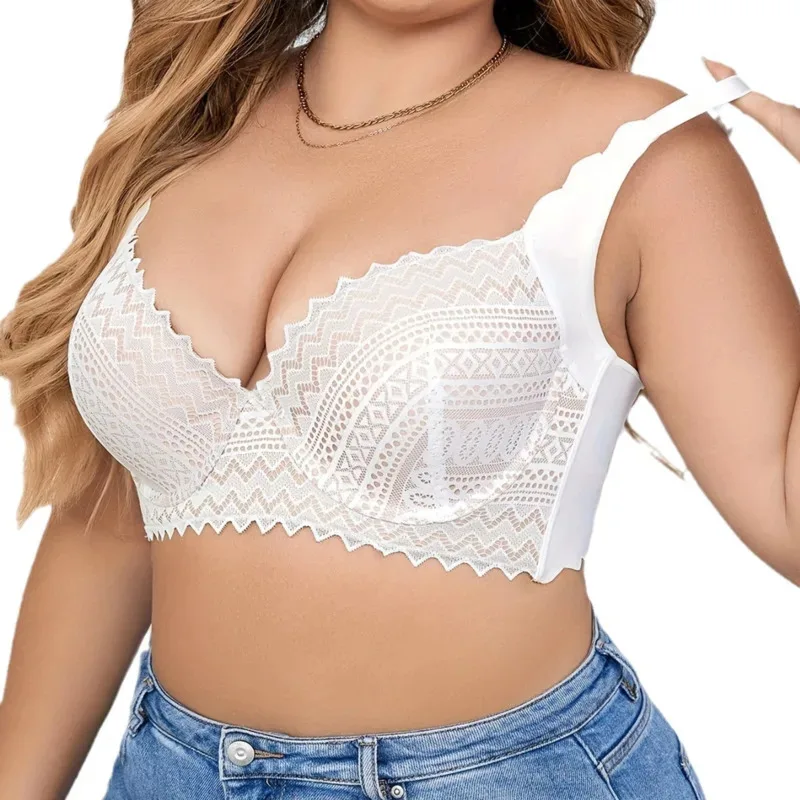 

Нижнее белье в тонком стиле, женский бюстгальтер больших размеров с кружевным стальным кольцом, бюстгальтер Mujer Soutient Gorge Brassiere Femme C D E F 85 90 95 100 ih