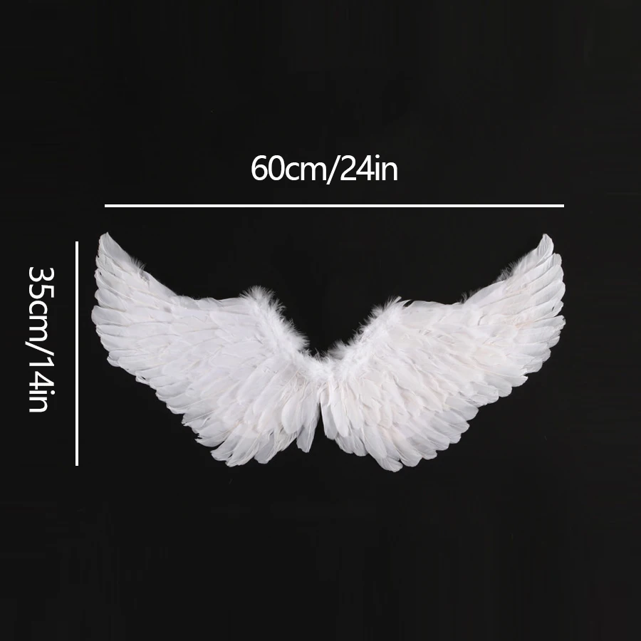 Angel Wings White Feathers Wing Back Plays A Performance Prop Child Girl Photo Show Adult Decoration