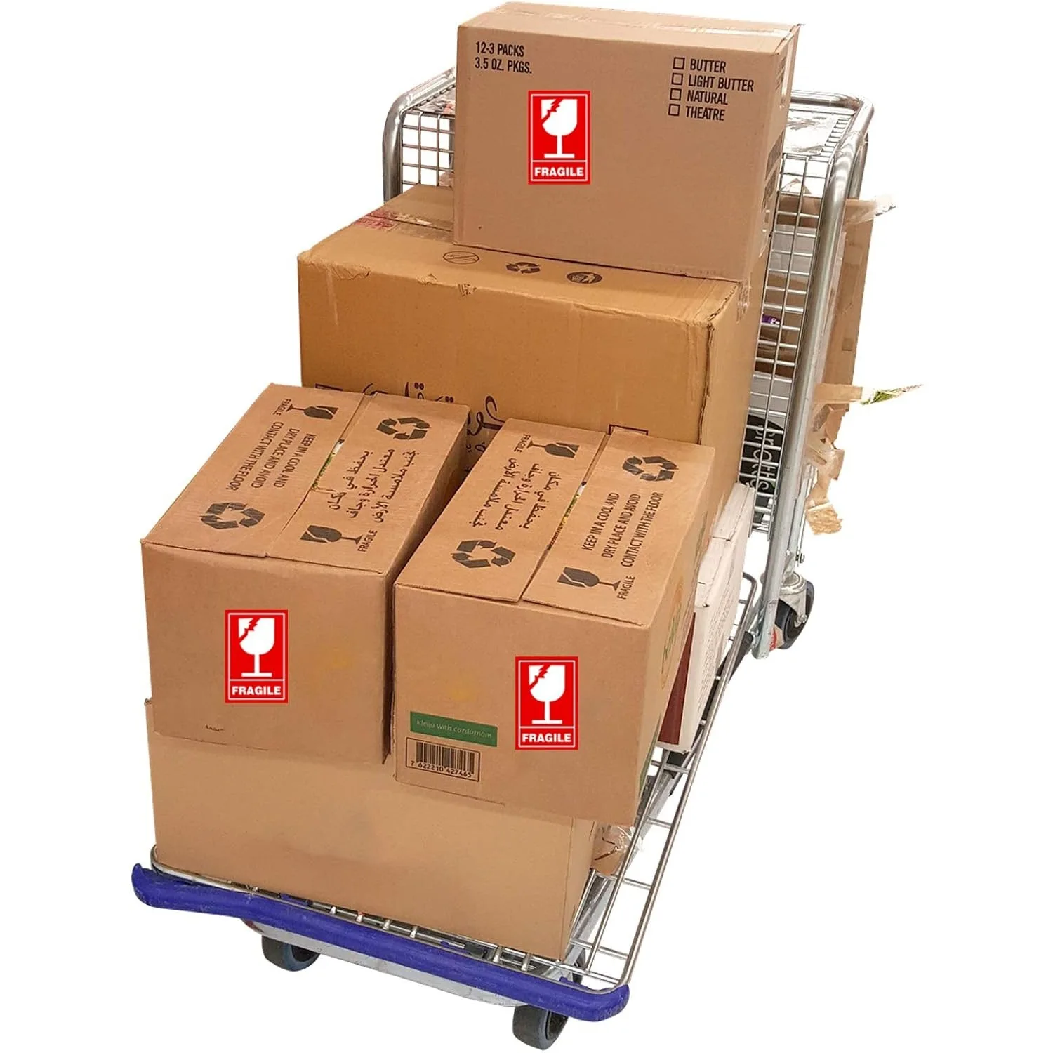 100/200 Peças Etiquetas Adesivas de Aviso Vermelhas Frágil Manusear com Cuidado 2x3 Polegadas para Logística, Transporte, Armazenamento em Armazéns, Embalagens de Caixas, Copos, Frascos, Tigelas de Porcelana, Garrafas e Itens Frágeis