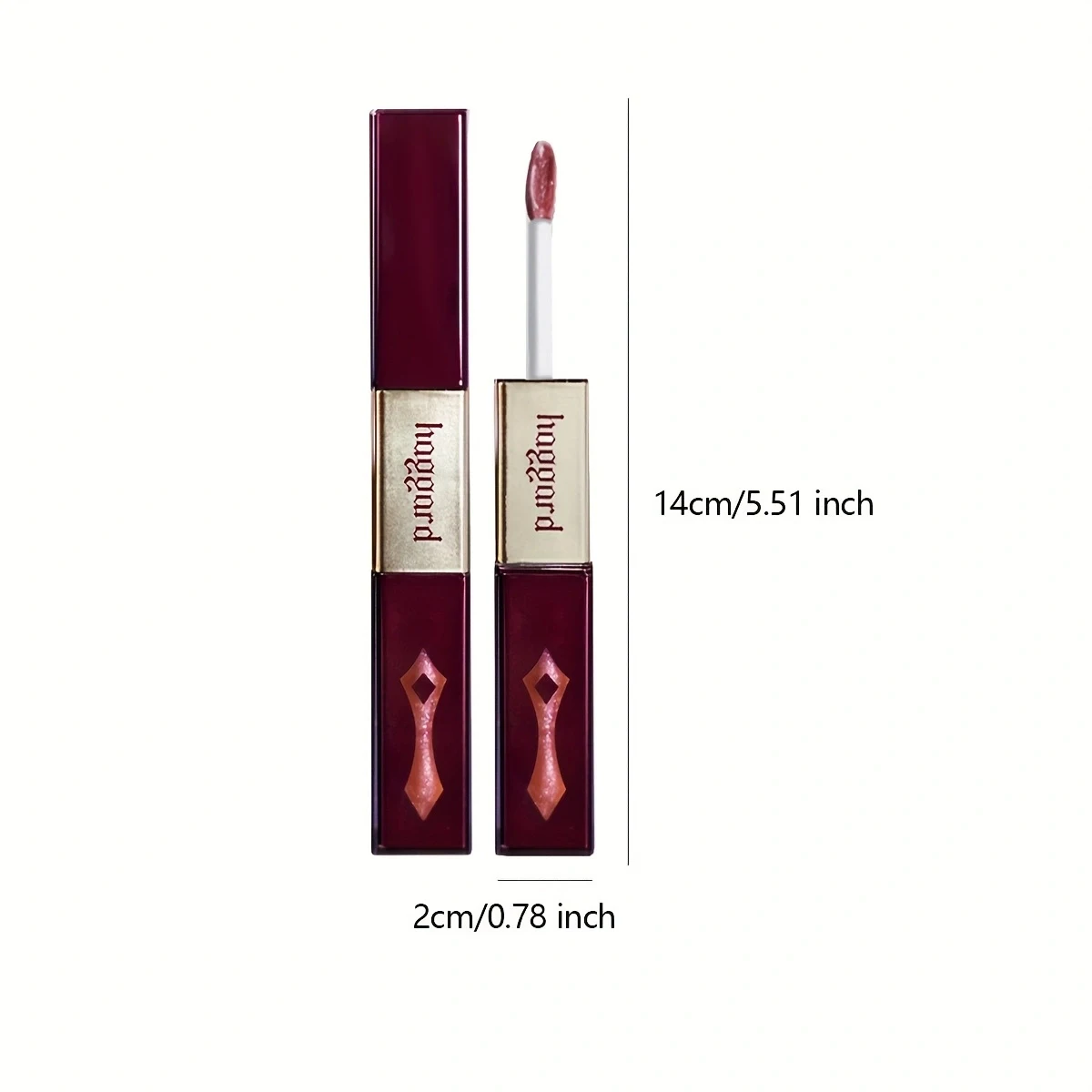 Haggard Scepter Double Headed Lip Gloss,Silky Lip Gloss Texture,Lightweight & Non-Sticky,High Color Payoff,Mirror-Like Shine
