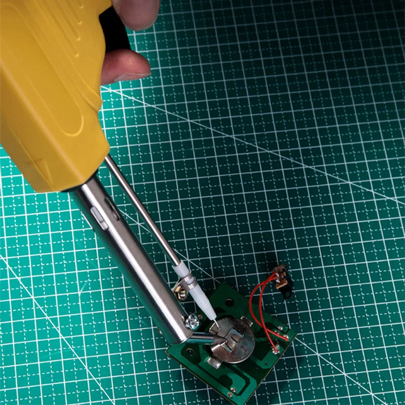 Deli pistola de soldadura eléctrica, soldador de calefacción interna, se envía automáticamente, herramienta de reparación de soldadura, pistola de estaño