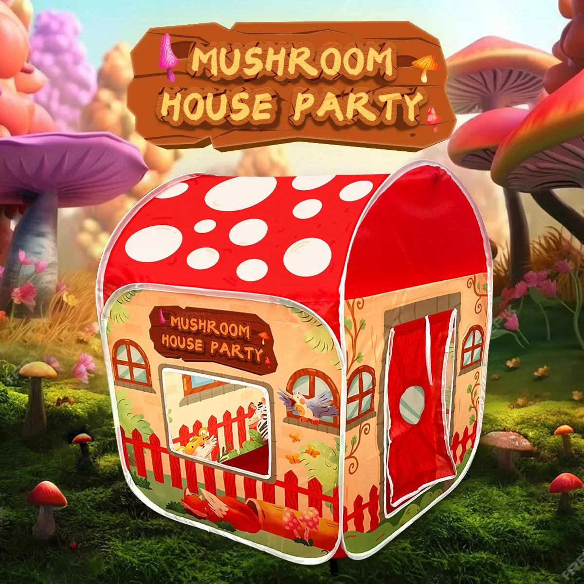 Barraca de playground para bebês, casas pequenas para meninas, jogos internos e externos, casa de brincar, acampamento, casas de cogumelo, cabana, brinquedos para meninos