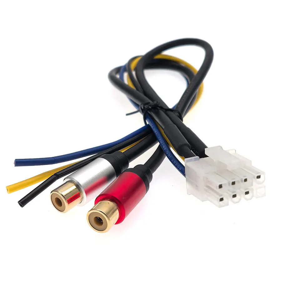 パイオニア用パワーアンプケーブルハーネス、8ピン、rca、TS-WX120A