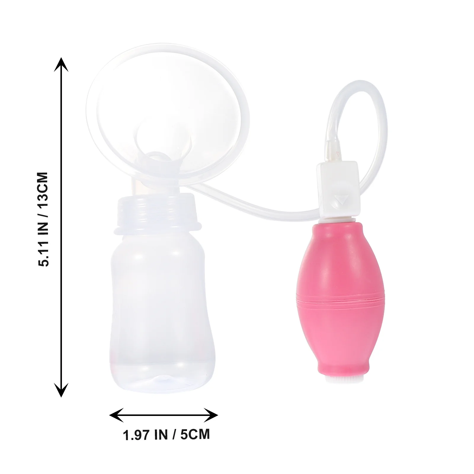 

1 set Handheld Breast Milk Suction Portable Manual Breast Pump Premium Pp Silicone Material Baby Gift For New Mothers