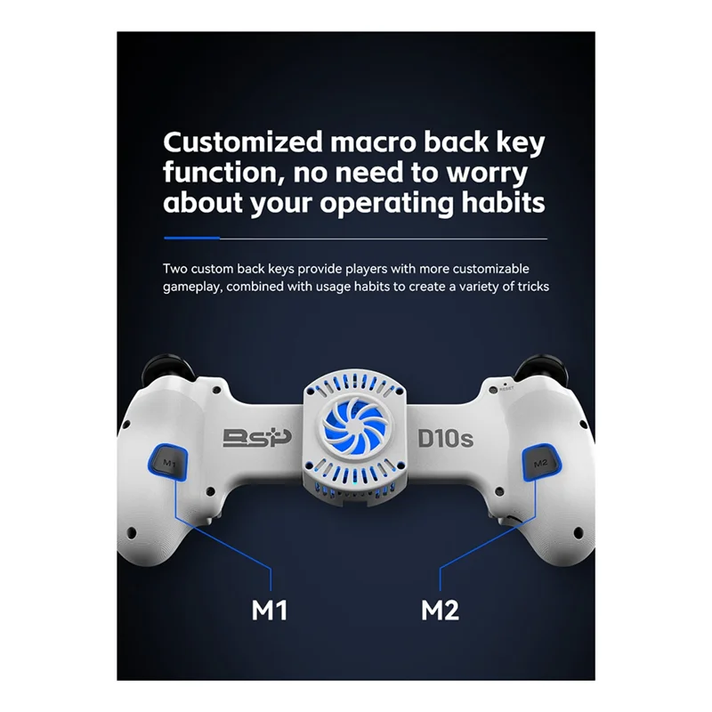 VO-D10S ยืด Cooling Gamepad สําหรับ Delta PS4 Android IOS แท็บเล็ต Switchxbox 400 Mah สตรีมมิ่งจอยสติ๊ก