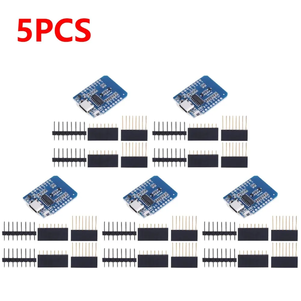 1-10 stks ESP8266 D1 Mini WIFI Development Board ESP-12F Wemos D1 Mini Nodemcu Lua Iot Board 3.3 V Met Pins TYPE-C/Micro USB XCW