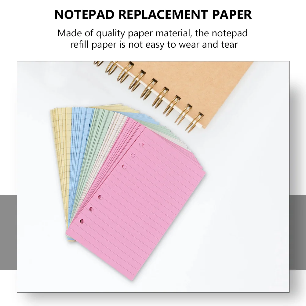 2 Pcs Loose Leaf Paper Refill Notepad Filler Students Stationery Practical Replacement -hole