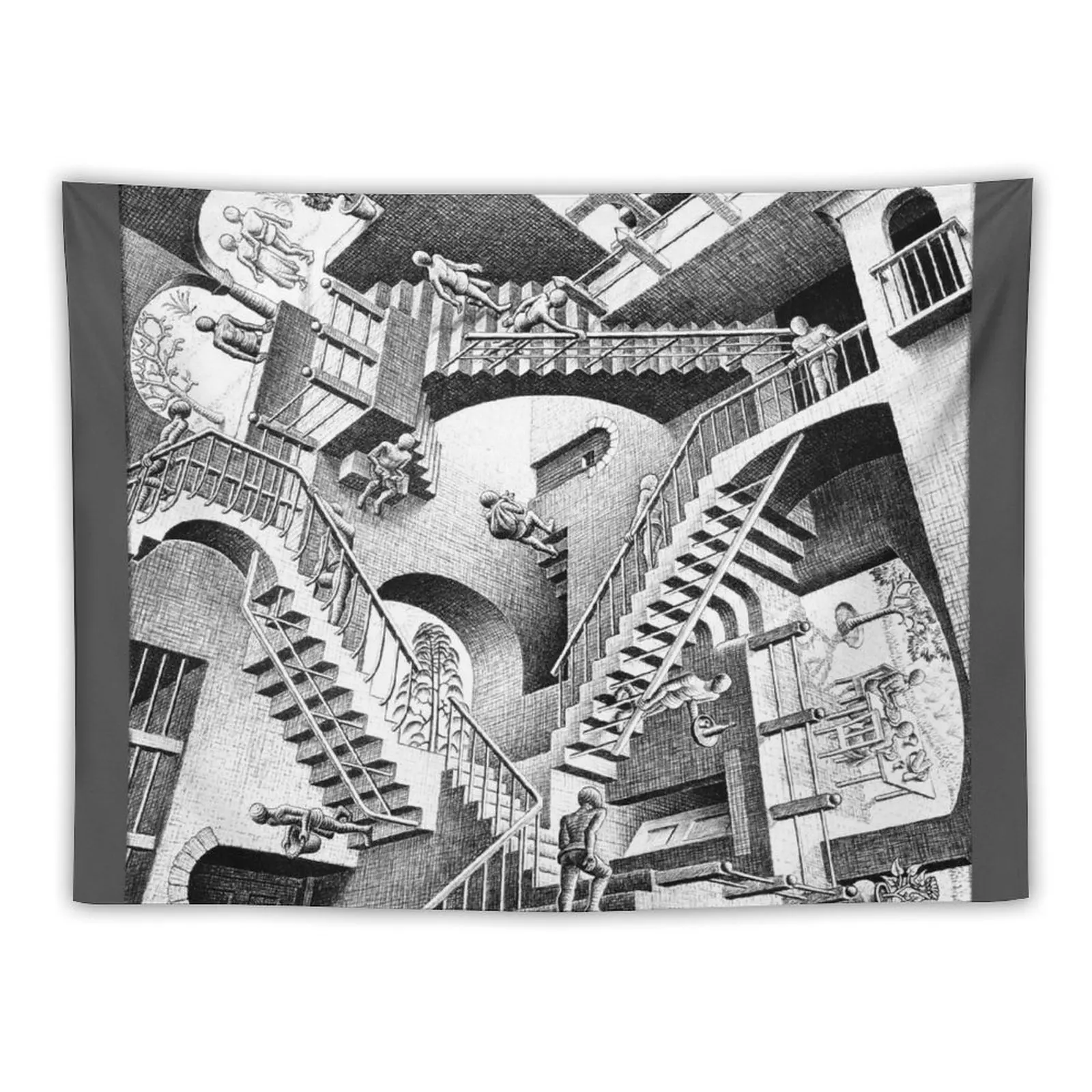 

Escher Staircases Tapestry Aesthetic Room Decor Korean Wallpaper Decor For Room Home Decoration Tapestry