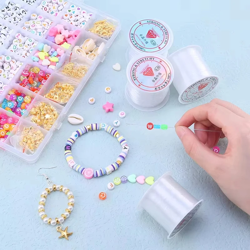 Plastic Crystal DIY Beading Fishing Line No Elastic Cord Rope For Jewelry Making Supplies Wire Jeweleri String Thread