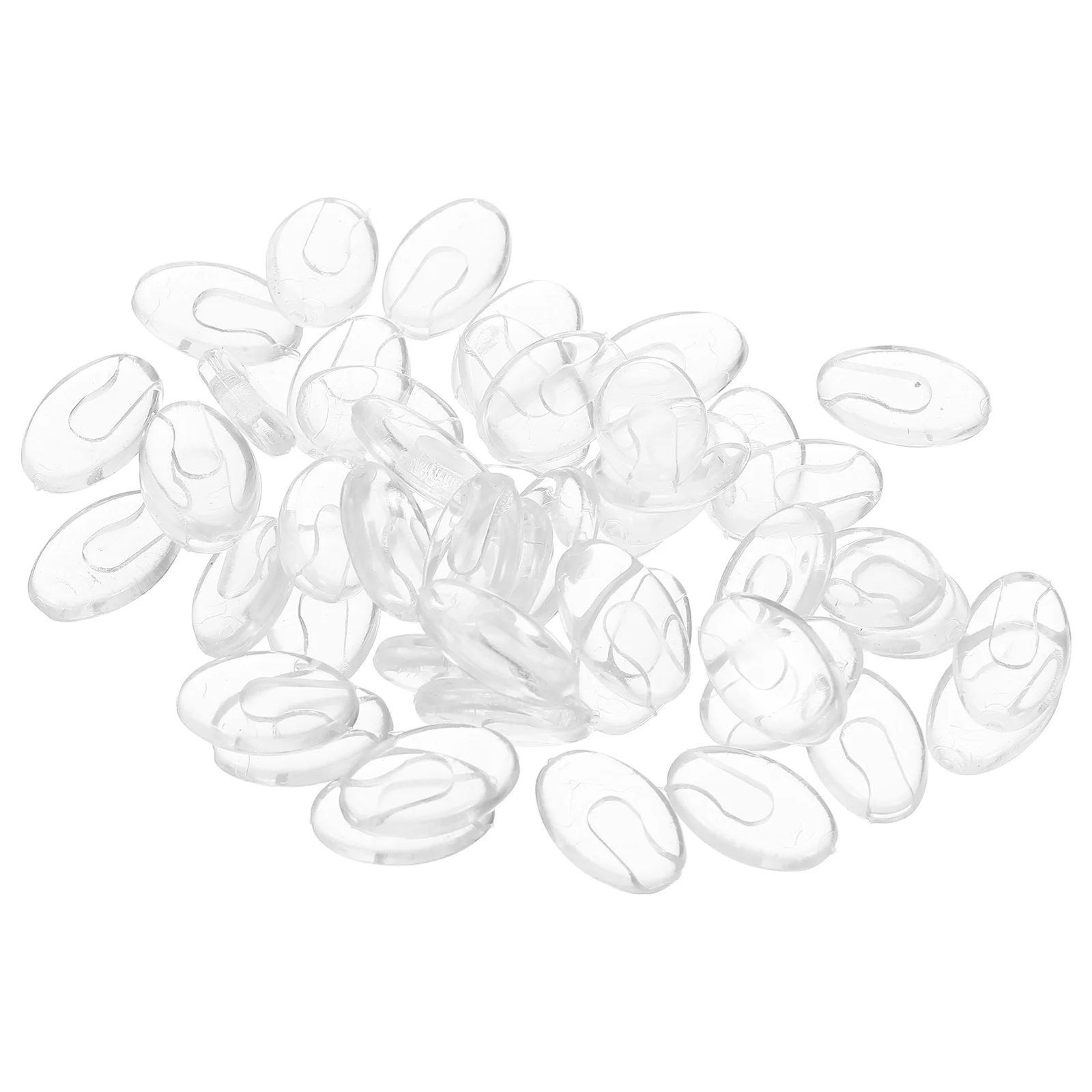 

100Pairs Clear Eyeglass Nose Pads Soft Plastic Push-in Anti-Slip Replacement Nose Pad Cushions for Glasses Sunglasses Frames