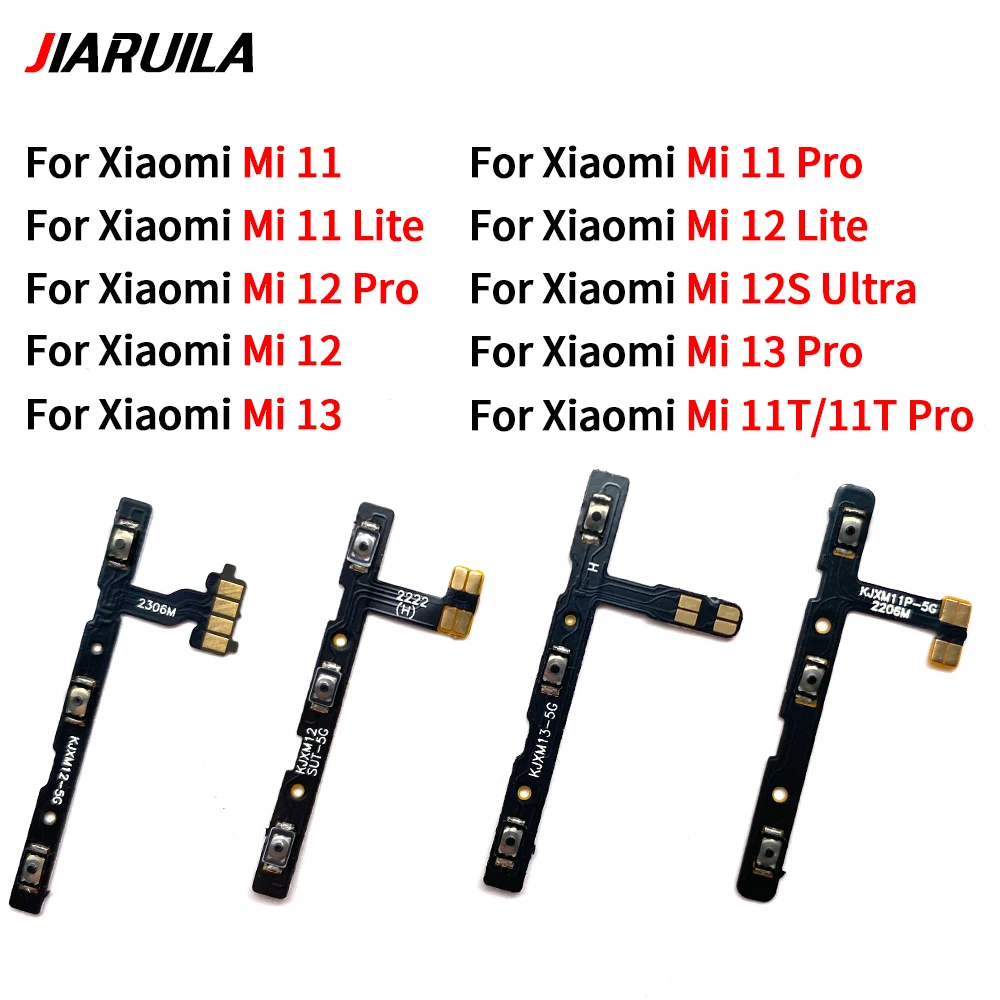 Side Volume Button + Power ON / OFF Buttton Key Set Replacement Parts For Xiaomi Mi 11 12 12S 13 Lite Pro 14 12s 11 Ultra 11i