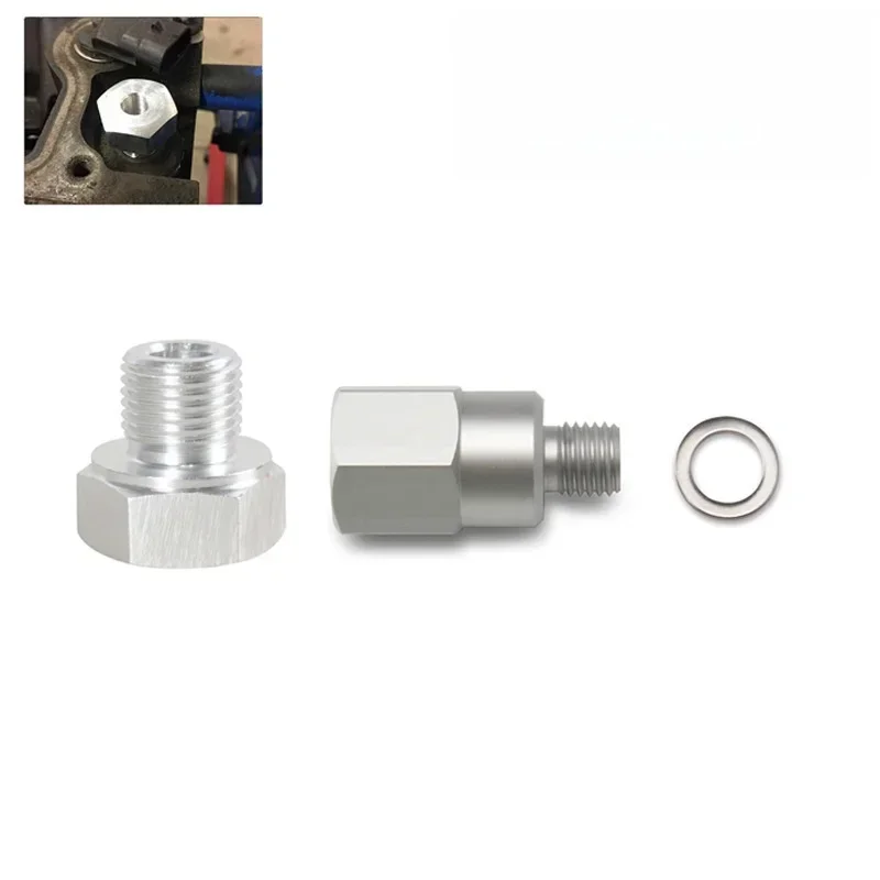 LS Engine Swap M16x1.5/M12x1.5 1/8 NPT Aluminum Oil Pressure Sensor Adapter Connector and M12*1.5 to 3/8" NPT Temperature Sensor