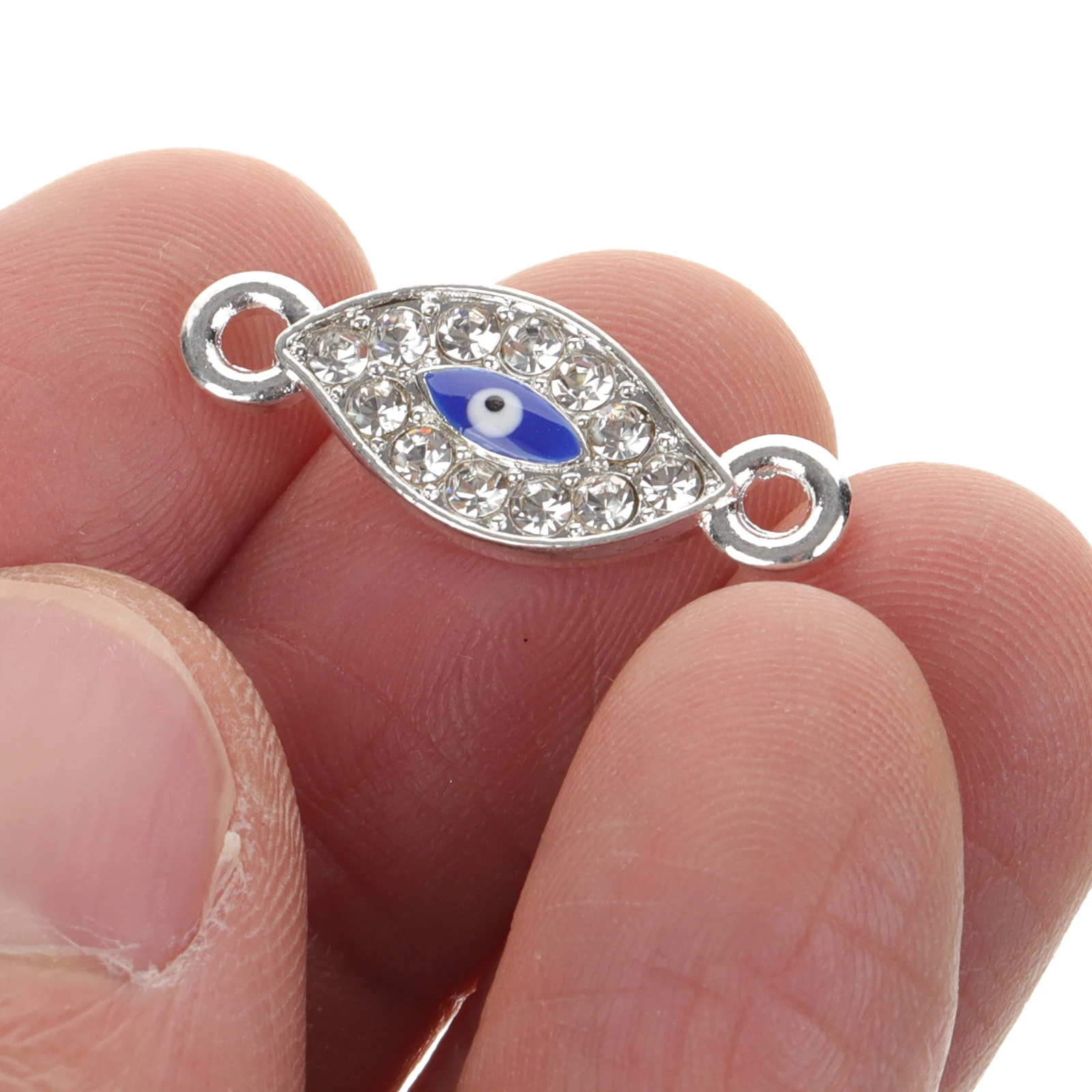 

20 Pcs Evil Eye Pendant 's Trinket Jewelry Alloy Charms Bracelet Man Color