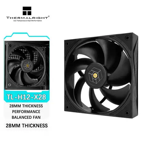 Thermalright TL-H12-X28 ventilador equilibrado de rendimiento de 28mm de espesor motor trifásico de seis polos serie ROYAL PRETOR ventilador de chasis de 12cm