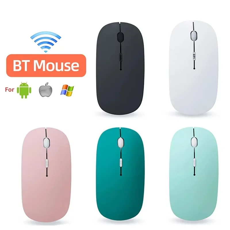 Universal Mice Silent Bluetooth Mouse Wireless Optical Mouse Portable Working Gaming Mouse For Laptops iPad Tablet PC Computer