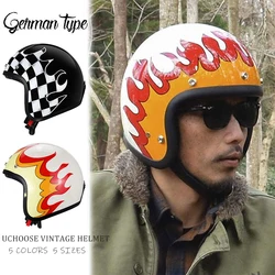 3/4 open face Three-quarters retro helmet motorcycle for men and women winter warm cruise American half helmet DOT Approved