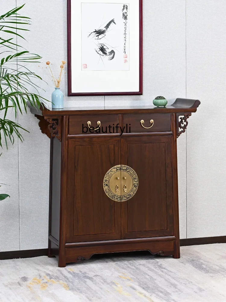 

V Old Elm Entrance Cabinet Chinese Pure Solid Wood Curio Cabinet Complete Antique Warped Head Locker
