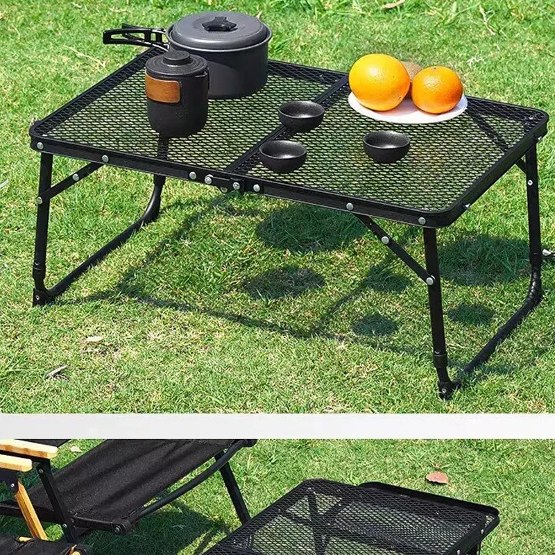 Table pliante de camping, pique-nique en plein air, barbecue portable, table de gril légère, table de rangement mobile pliable pour voyage