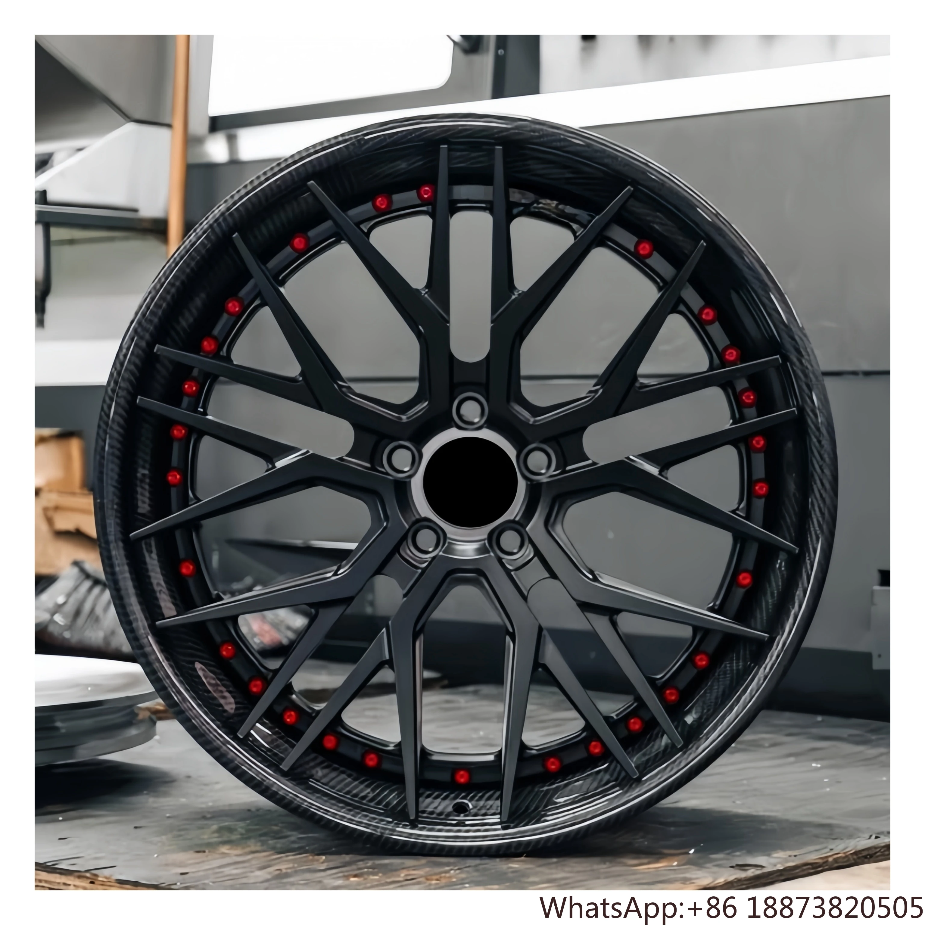 

Carbon Fiber 2 Piece 5x112 Forged Wheel 19 20 21 Inch Deep Concave Alloy Rim Luxury for Lamborghini Huracan Revuelto Sian