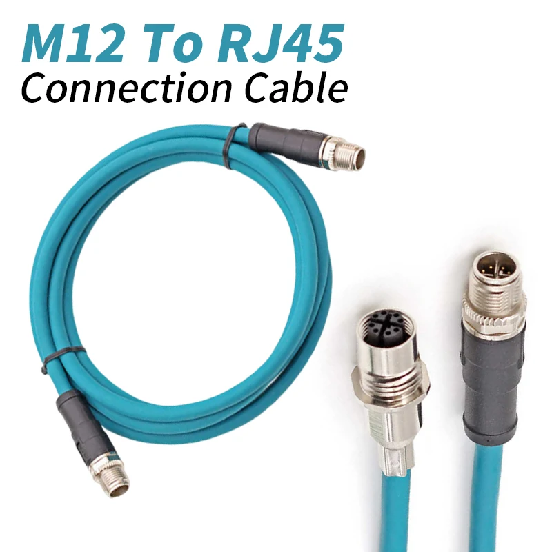 

CAT6A M12 to RJ45 8Pin X Code Connection Line Industrial Camera Aviation Plug Connector 8P X-type Ethernet Wire Data Cable IP67