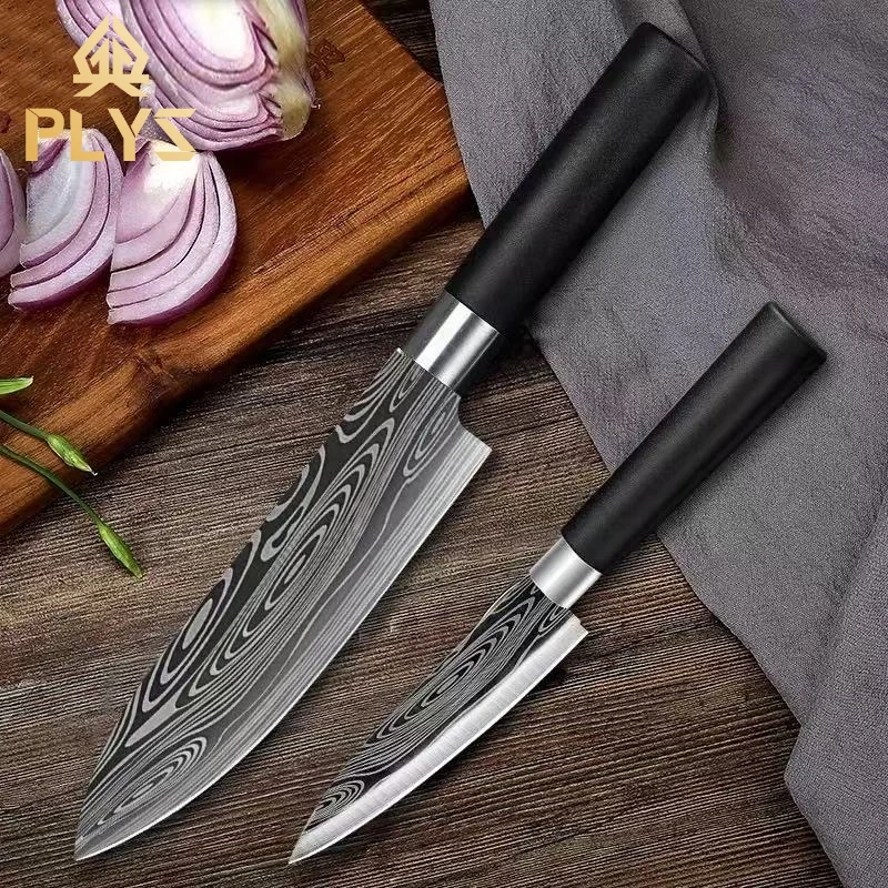 Damascus pattern Kitchen Knife Household Stainless steel Sharp Meat Cleaver Chef Knife Fruit knife, Cooking Tools
