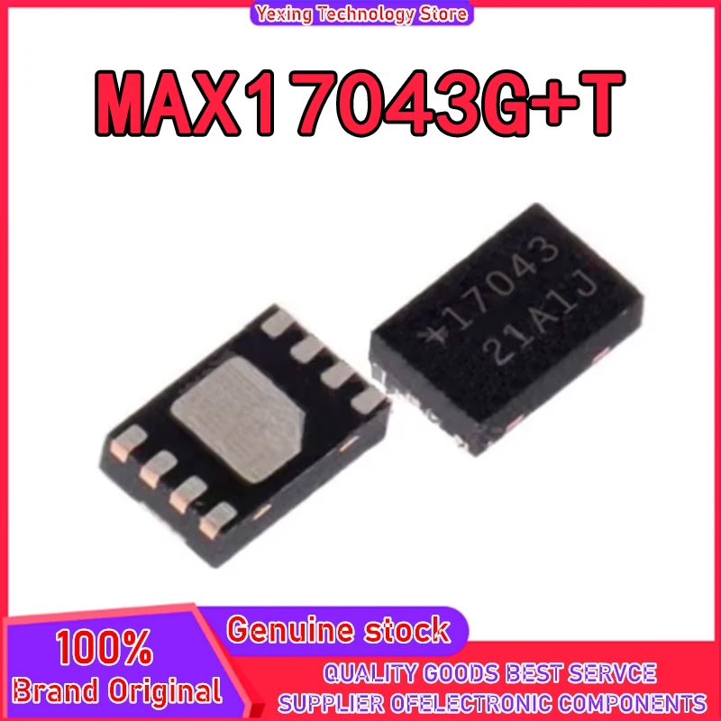 

5 шт. 17043 MAX17043 MAX17043G + T QFN-8 100% новый оригинал на складе