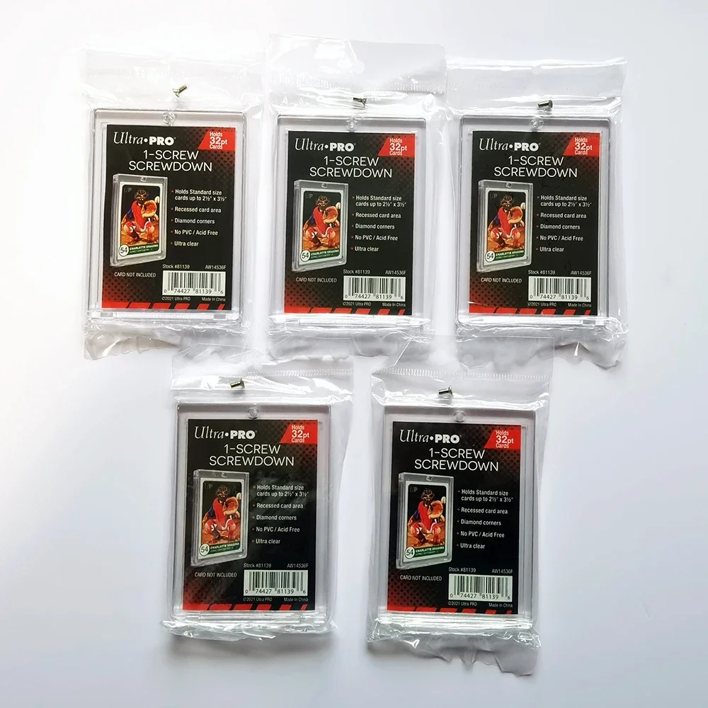 32PT Ultra.Pro 1-Screw Screwdown Recesed Card Area Protection Ultra Clear Card Bricks Hold Basketball Football Hockey MTG Cards