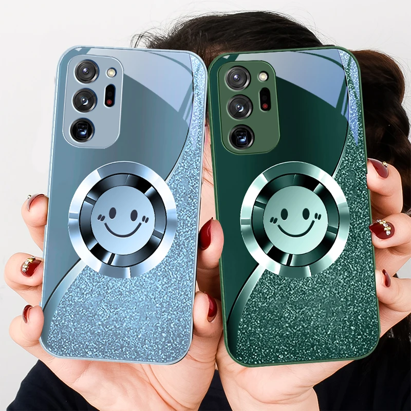 

Blue Happy Face Circle For Samsung A01 A02 03 Core A04 A05 06 10 12 13 14 5G 15 16 M02 12 Note 8 9 10 20 glass Ultra phone case