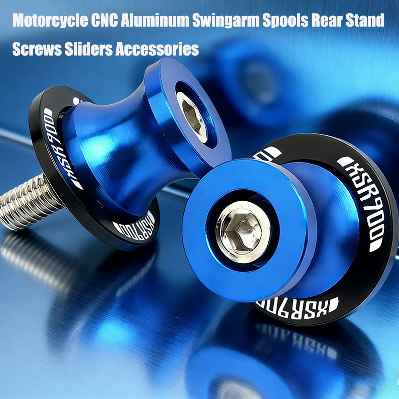 

For YAMAHA XSR900 XSR 900 XSR-900 2013-2026 | Motorcycle Accessories CNC 6MM Aluminum Swingarm Spools Rear Stand Screws Sliders