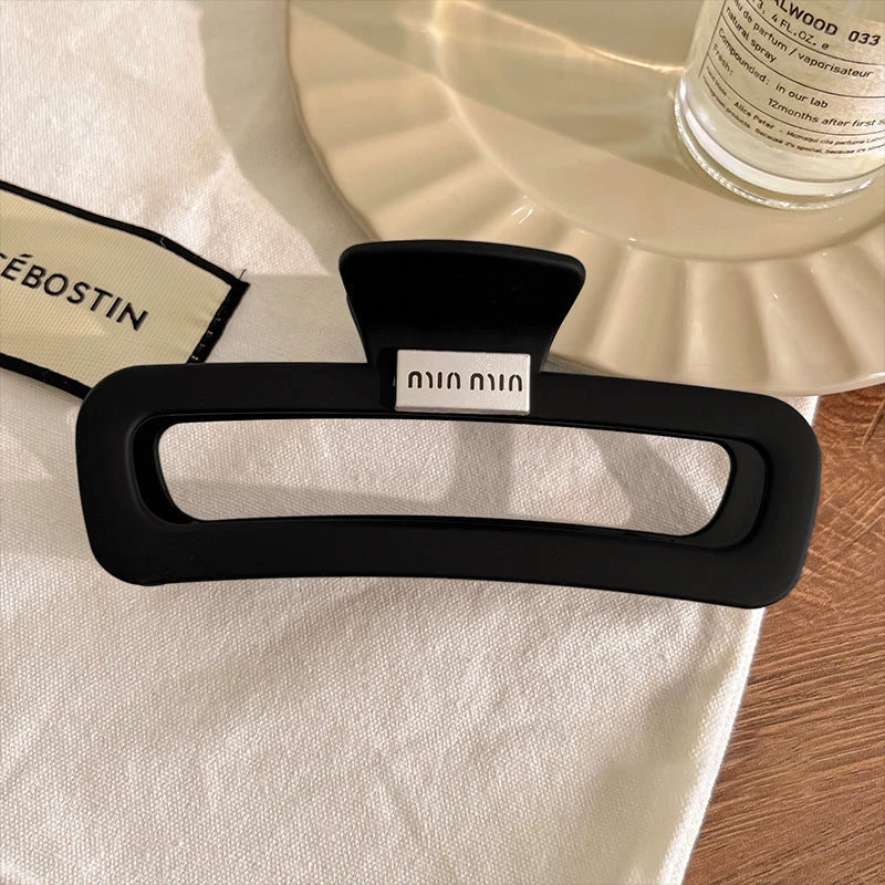 초대형 넓은 볼륨 직사각형 상어 클립 고급 머리핀 머리 뒷부분을 고정하기 위한 프리미엄 헤어 액세서리