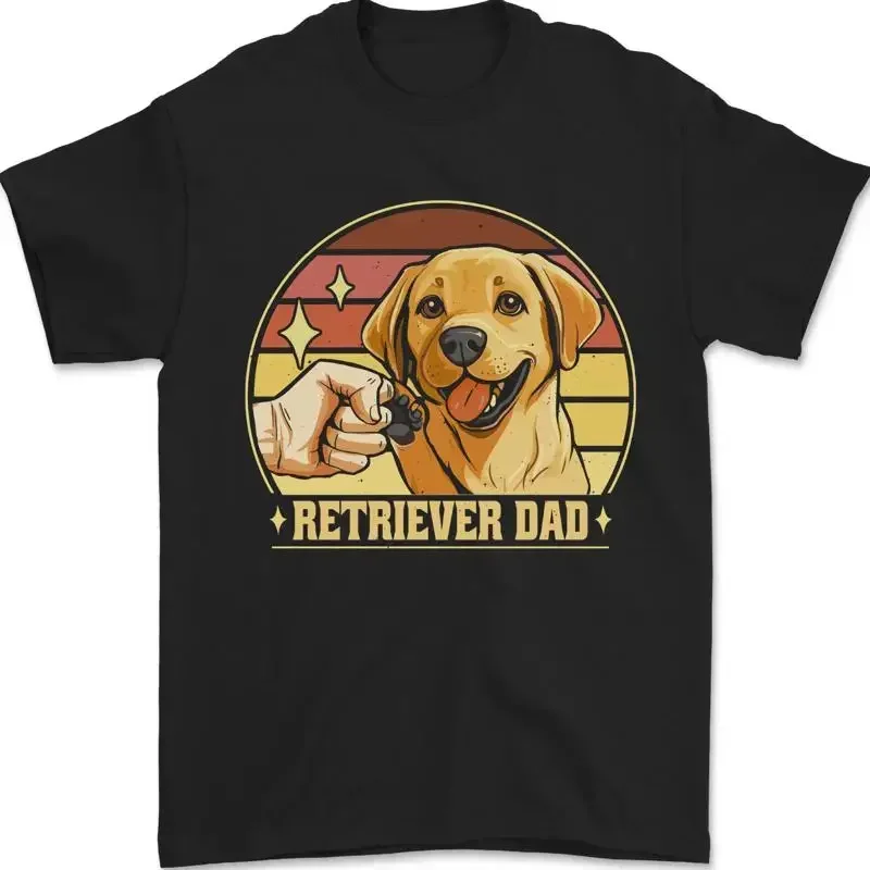 T-Shirt Divertente Per Papà Retriever Giornata Del Papà 100% Cotone