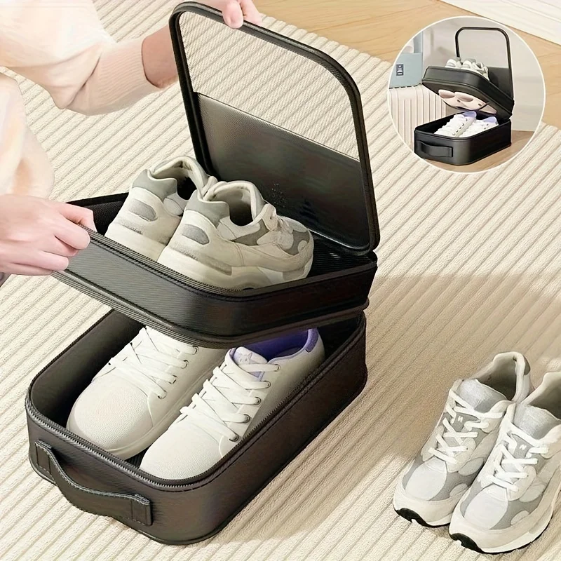 

Large Capacity Portable Shoe Bag with Visible Mesh Breathable Sneaker Holder Dustproof Travel Accessories Organizer for Gym