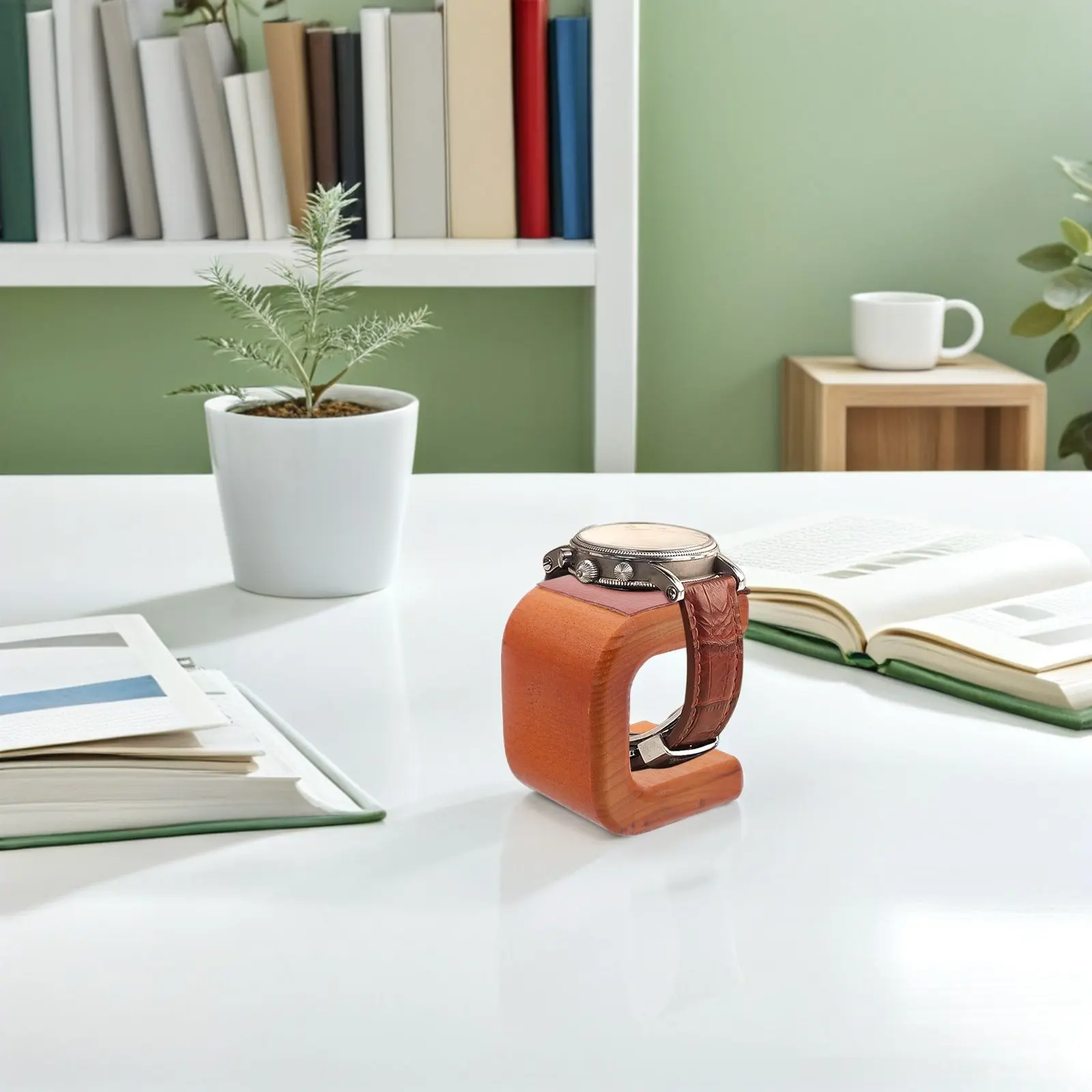 Wood Single Watch Display Stand Solid Wood Smooth Finish Wristwatch Organizer Home Store Use Display Rack Watch Stand