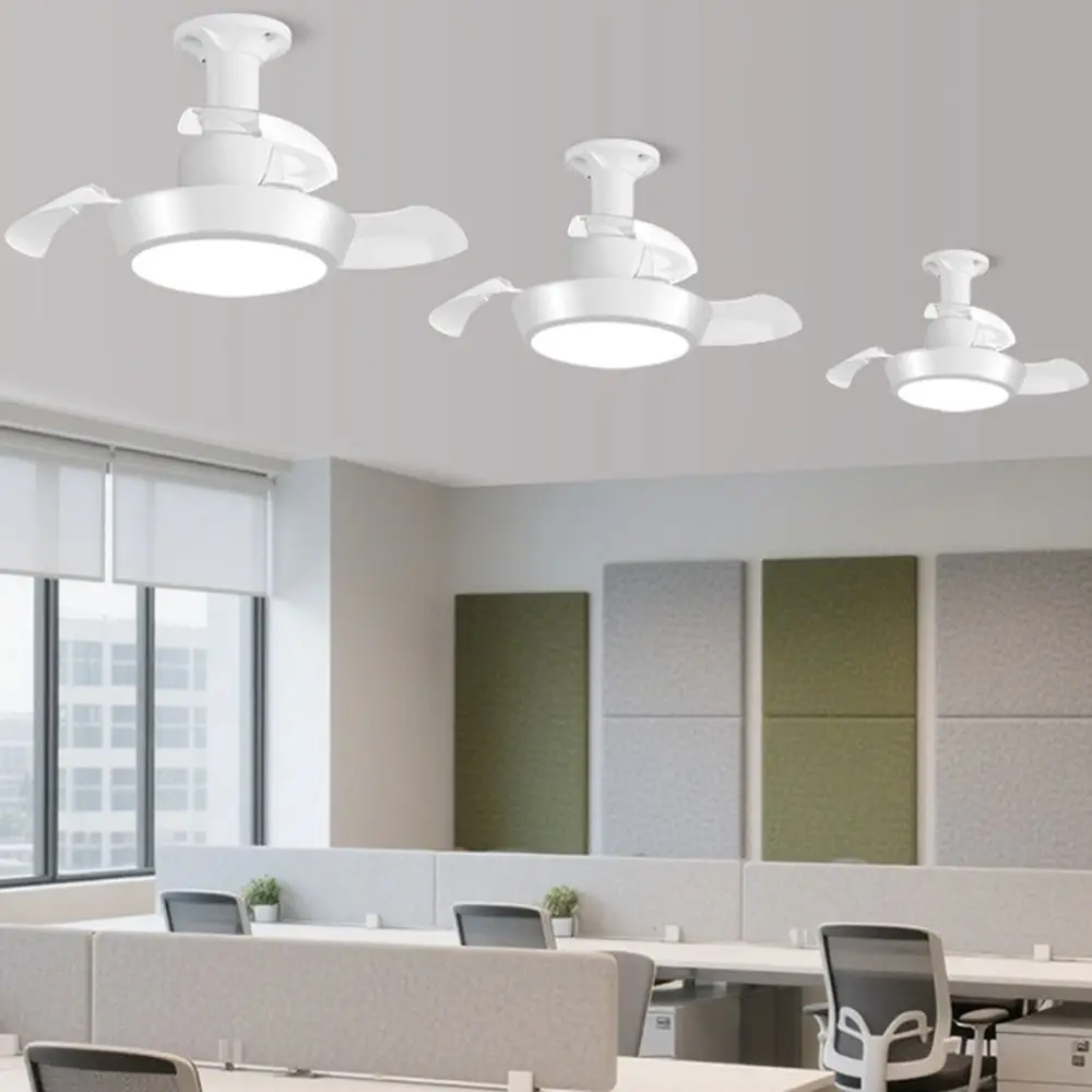 

2 in 1 Ceiling Fan Light Wind Speed Adjustable with Remote Control Electric Cordless Fan Eye Protection Easy Installation