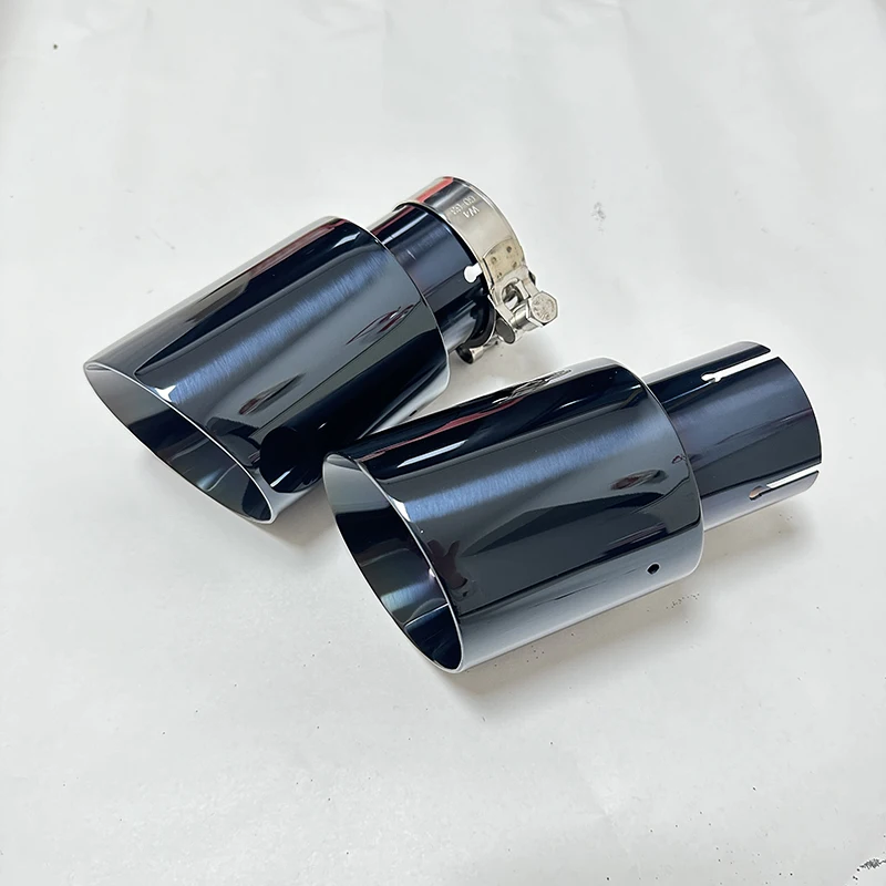 1pcs CARS attachment Exhaust pipe Stainless steel Titanium black tail-throat horn outlet large diameter 89mm 101mm 114mm size