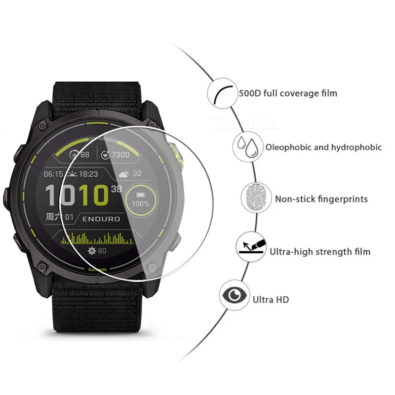 Garmin Enduro 3 스마트워치 스크린용 프리미엄 강화 유리, 스크래치 방지 보호대 필름 액세서리, 9H
