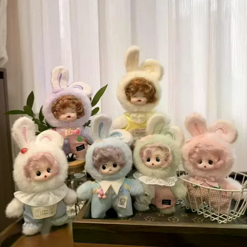 Kawaii Plush Bunny Loli Princess Doll Keyring Pendant Cute Vinyl Doll Backpack Decor Keychain Birthday Xmas Gifts
