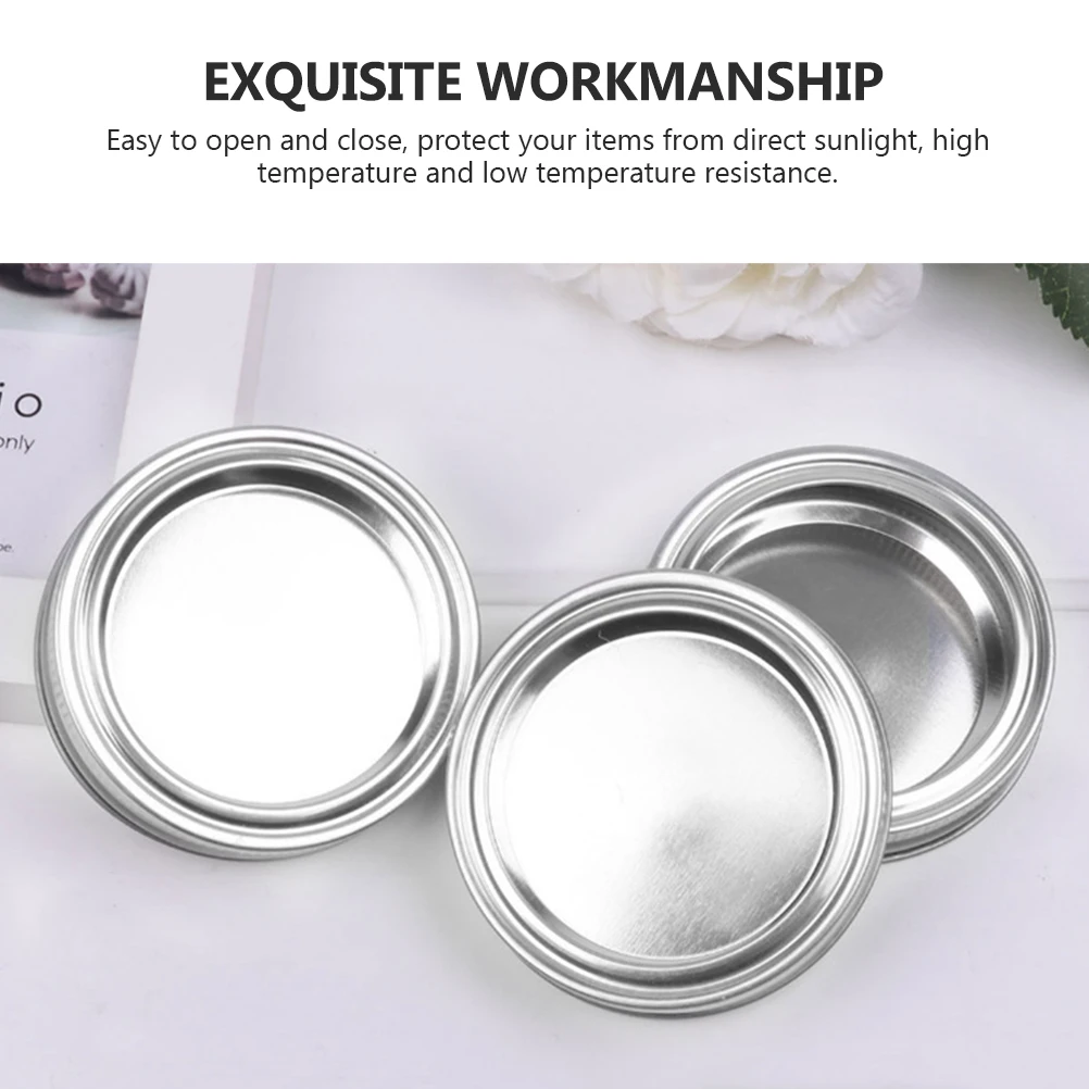

15Pcs Tinplate Jar Lids Can Sealing Covers Leakproof Airtight Mason Jars Cap Replacement for Fresh Food Canning Lids