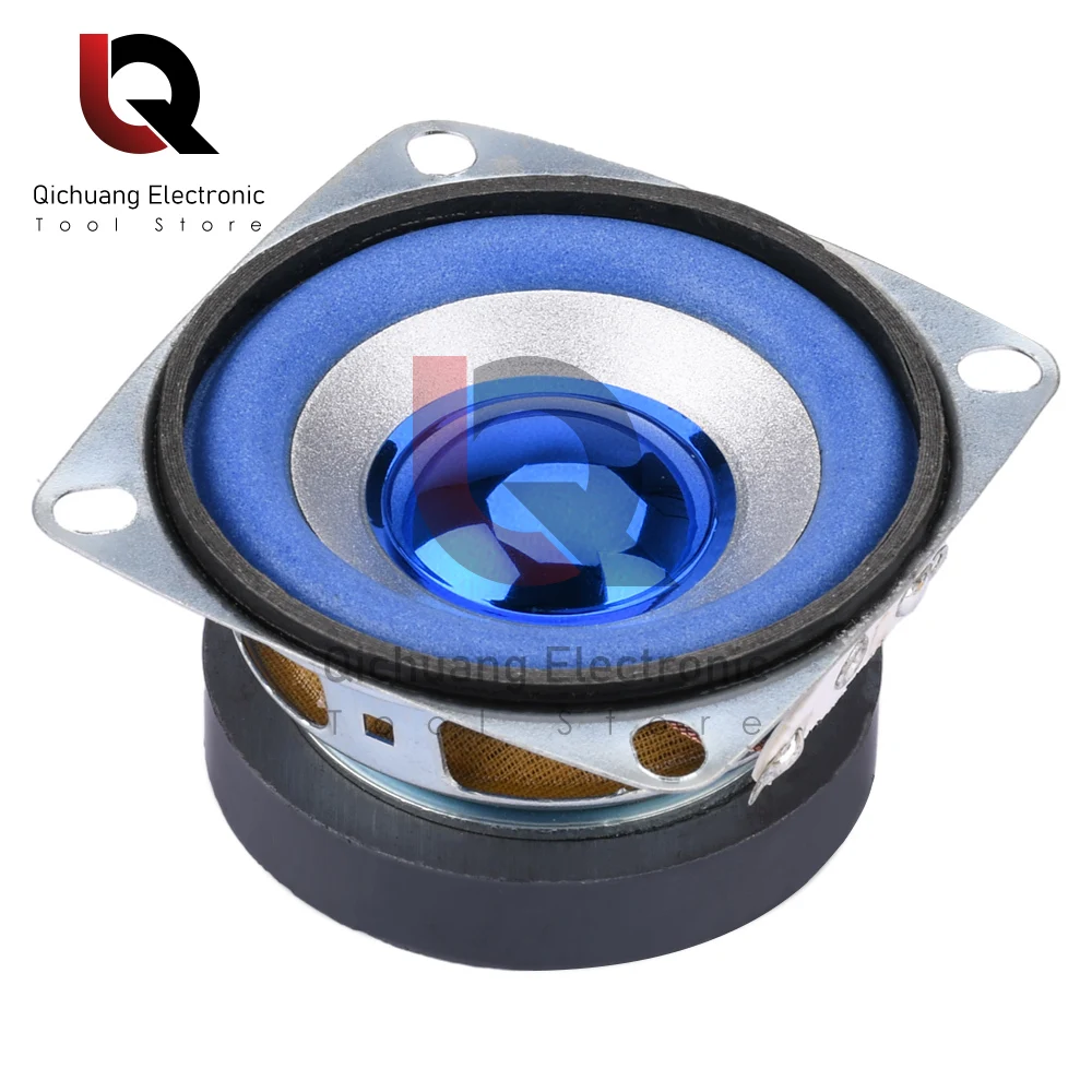 2-inch 5W 4ohm Blue Full-frequency Speaker 52mm Square Small Speaker Speaker For Digital Electronic Products 0. 25~ 18KHz