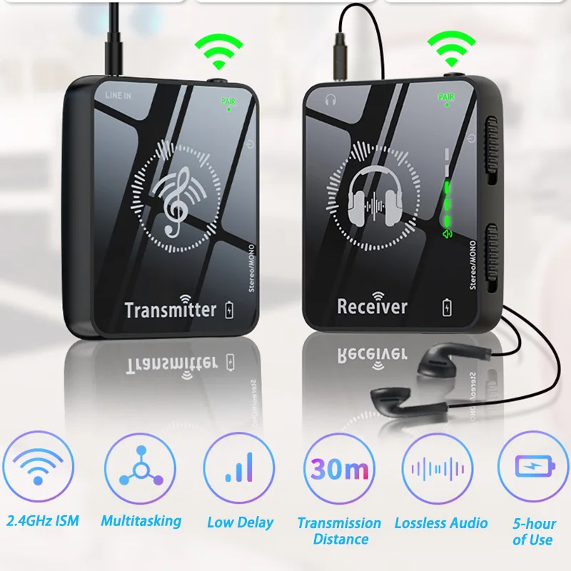 

Система IEM, беспроводные наушники, монитор, система передачи, перезаряжаемый приемник с низкой задержкой для диапазона