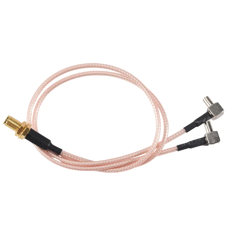 SMA Female Naar Y Type 2 X TS9 Male/CRC9 Male Connector Splitter Combiner Pigtail Kabel RG 316 30 CM Goud