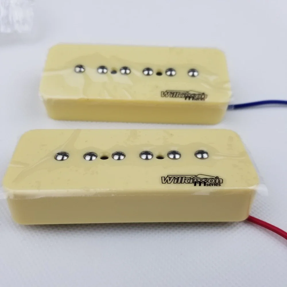 جديد ويلكنسون WO90 1 مجموعة 2 قطعة كريم P90 شريط الصابون لفائف واحدة الرقبة وجسر الغيتار الكهربائي هامبوكر التقاطات