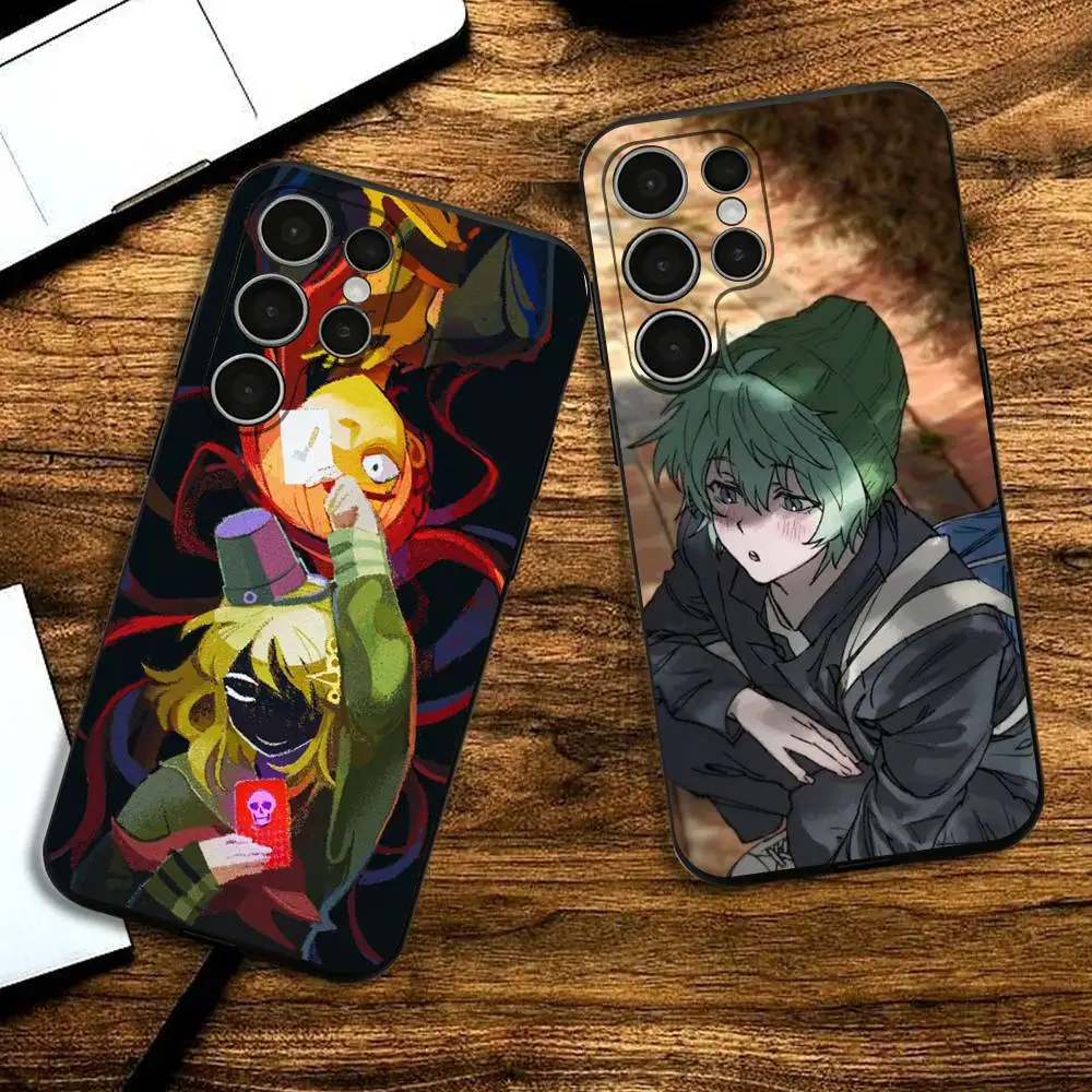 Novel Figure S-Shin T-Tsukimi Phone Silicone Case For Samsung S24 22 20 23 21 20 Ultra Plus Lite 5G Print Cover
