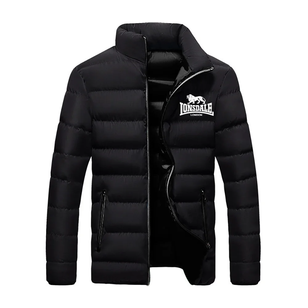 Cotton jacket men\'s 2024 loose oversized stand up collar without hat, thick and warm couple cotton jacket winter M-6XL