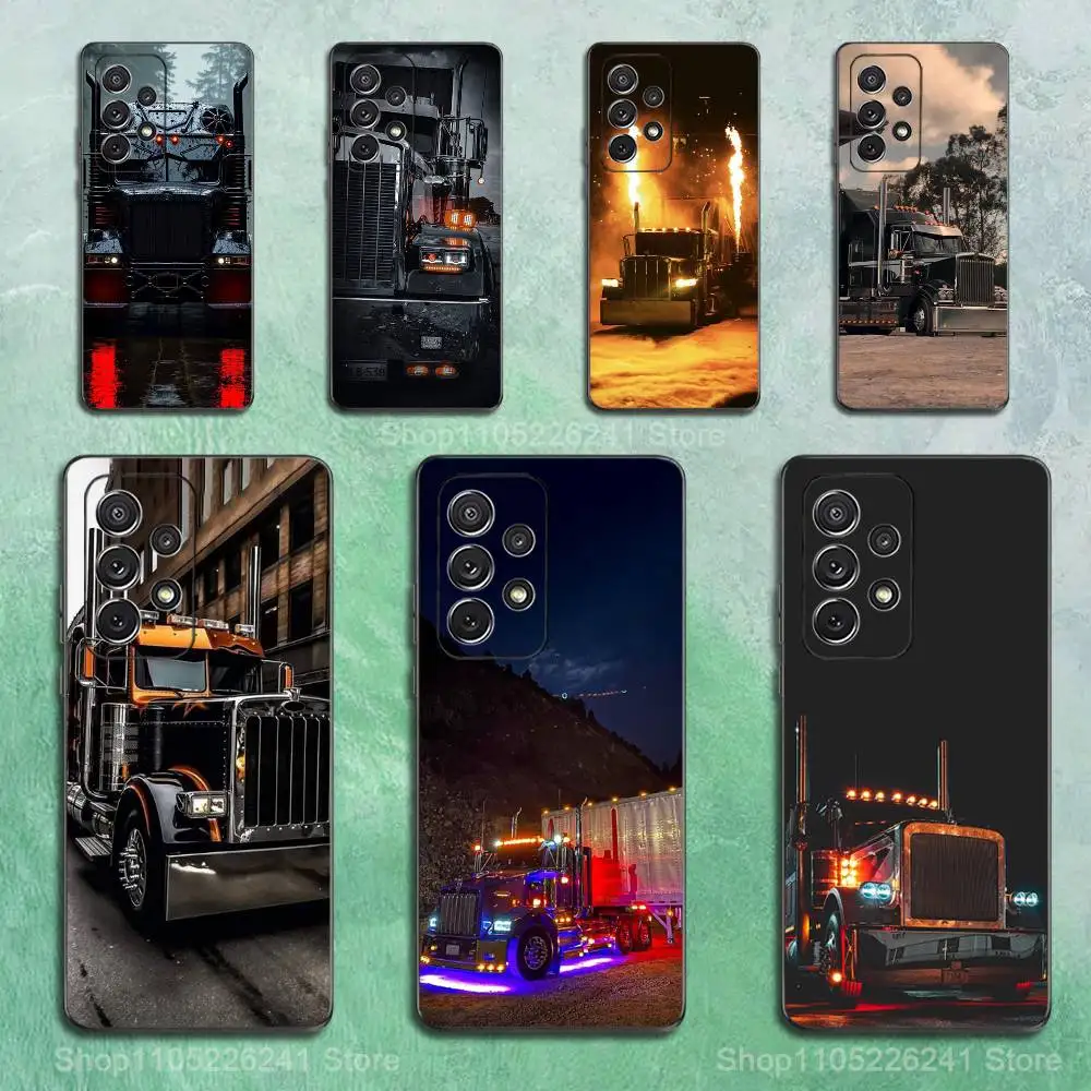 

Cool Art Heavy Truck Cars Phone Case For Samsung S22,S21,S20,S10,S9,S25,S24,S23,Ultra,FE,Plus,Lite,Soft Silicone Black