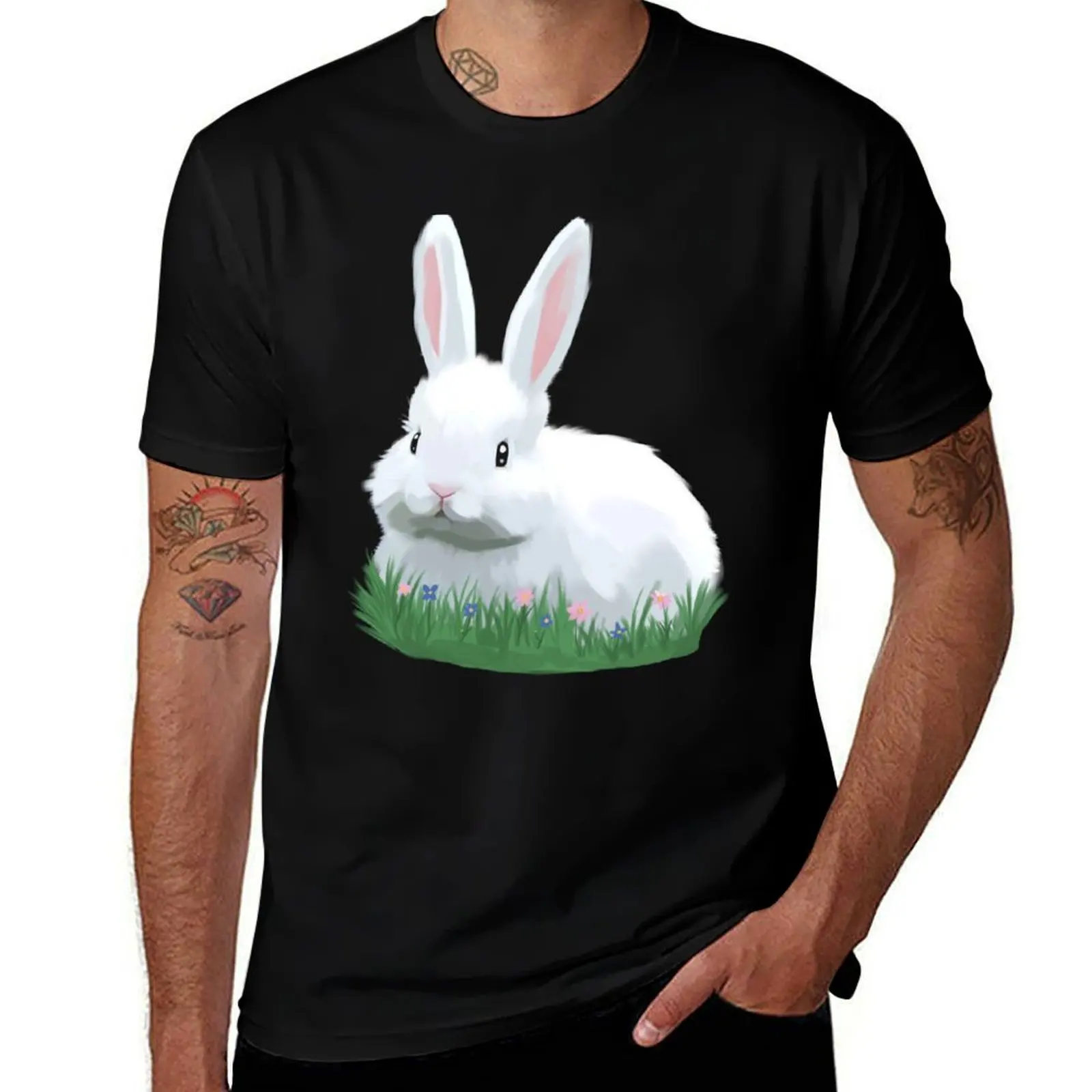 

Cute easter bunny T-Shirt kawaii clothes graphic tee shirt anime clothes oversizeds T-shirt men