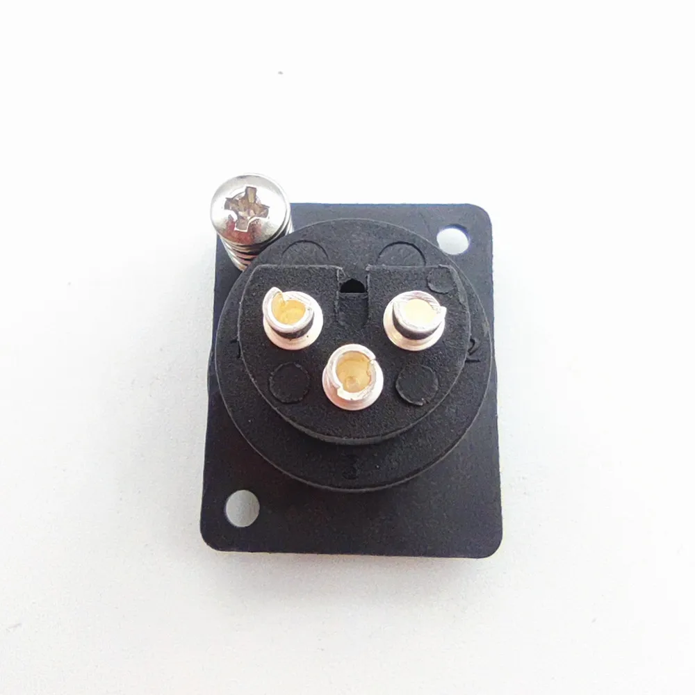 Conector hembra XLR de 3 pines, montaje en Panel, chasis, puerto de carga de batería de bicicleta, accesorios de batería