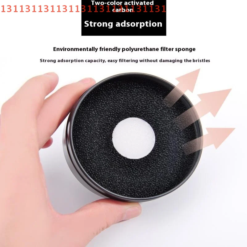 Portable Makeup Brush Cleaner Sponge Cosmetic Brush Drying Wash Eyeshadow Color Removal Case - Travel Size