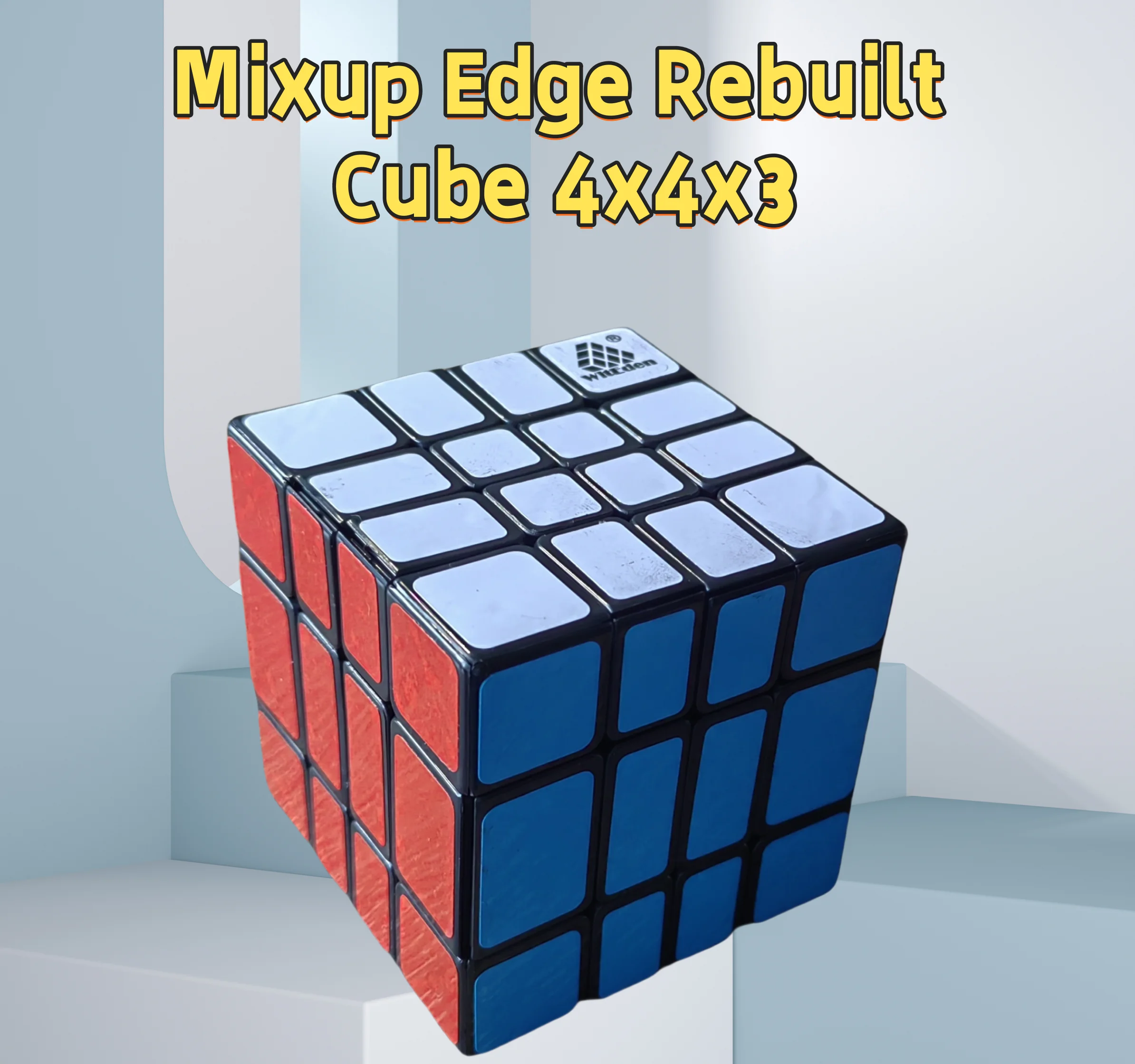 WitEden Mixup Edge Rebuilt Cube 3x3x3/3x3x4/4x4x3/4x4x4 Professional Speed Cube Puzzle Toys Children Gift